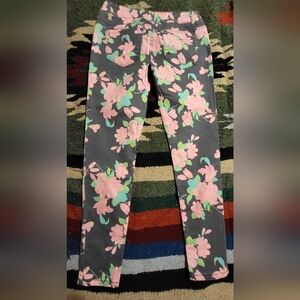 LIKE NEW Celebrity Blues Womens Size 1 Floral Skinny Jeans Pink Turqouise Green